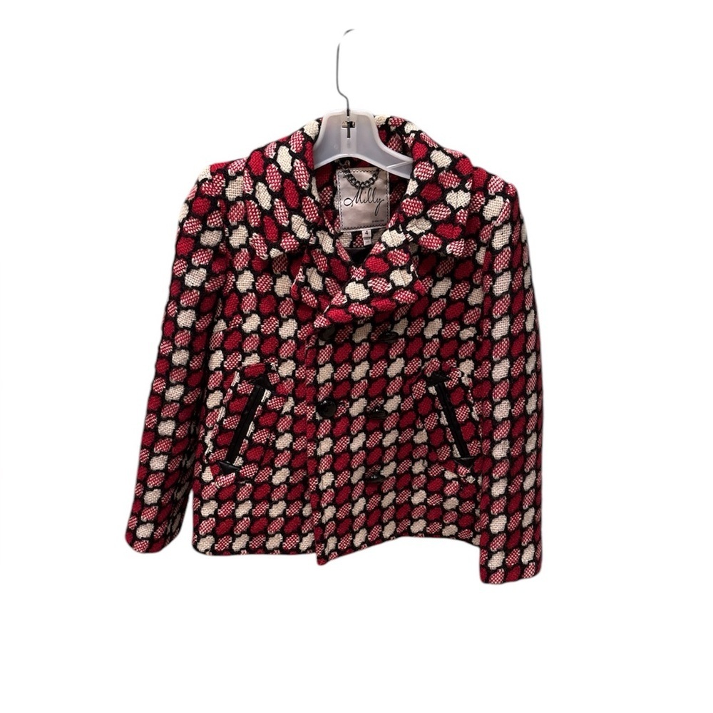 Milly wool Women's Red and White Jacket